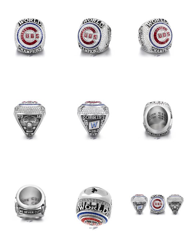 Chicago Cubs World Series 3 Ring Set (1907, 1908, 2016) – Rings
