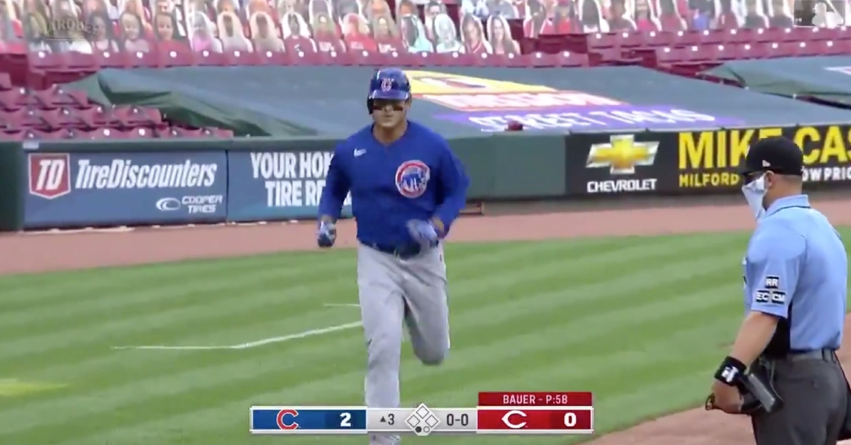 WATCH Anthony Rizzo lofts towering home run off Trevor Bauer